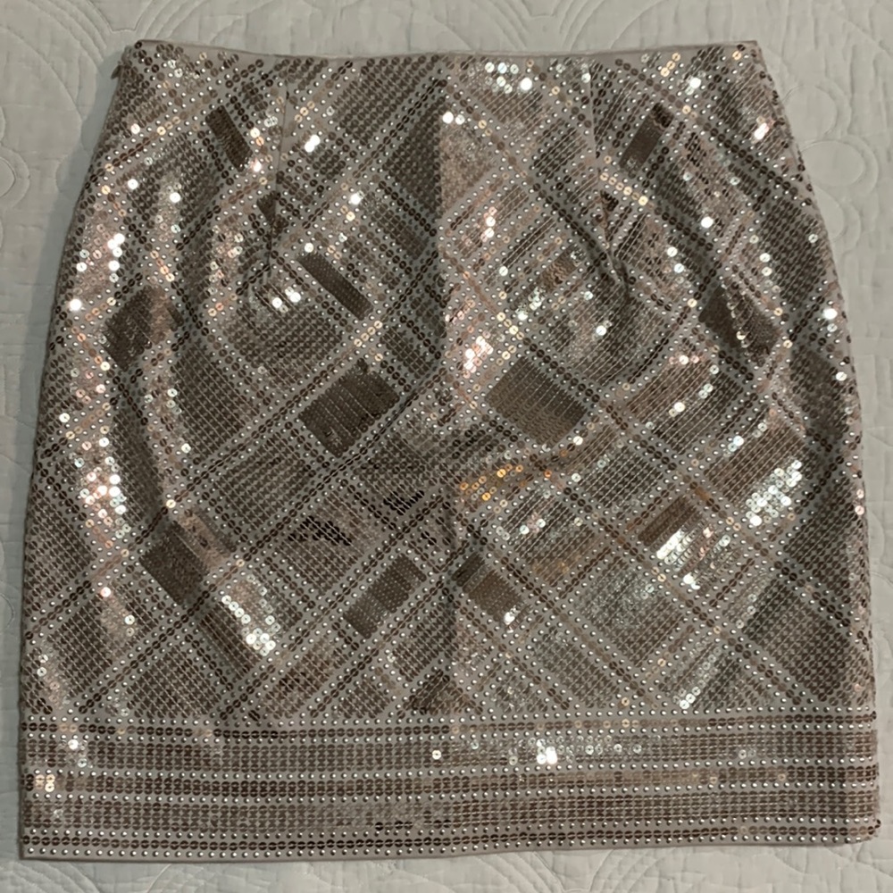 White House Black Market Sequins Mini Skirt